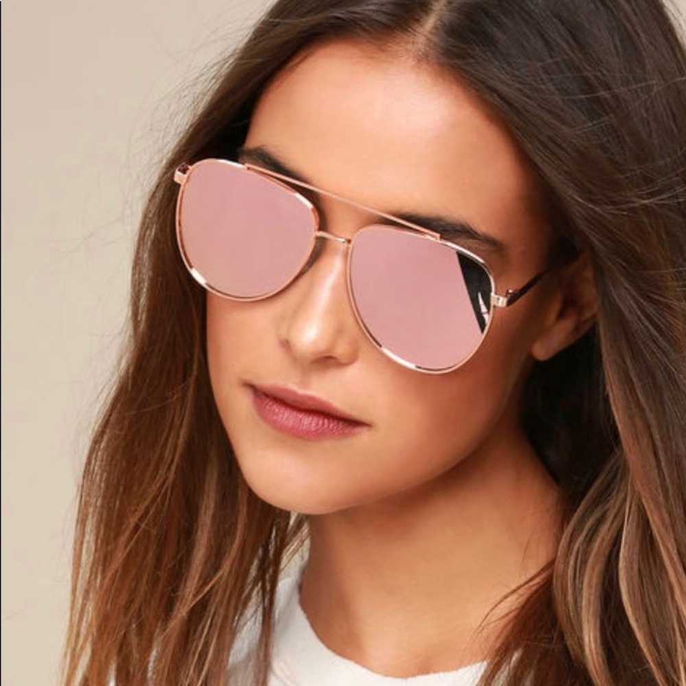 Rose gold aviator sunglasses